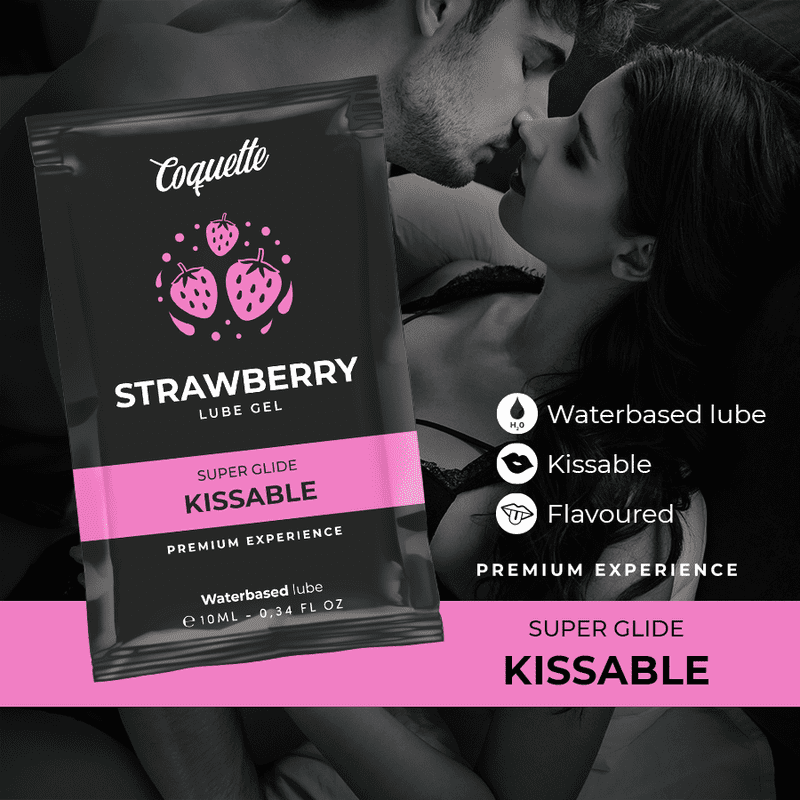 COQUETTE CHIC DESIRE - LUBRIFICANTE KISSABLE A BASE ACQUA DI FRAGOLA POCKET 10 ML - immagine 3