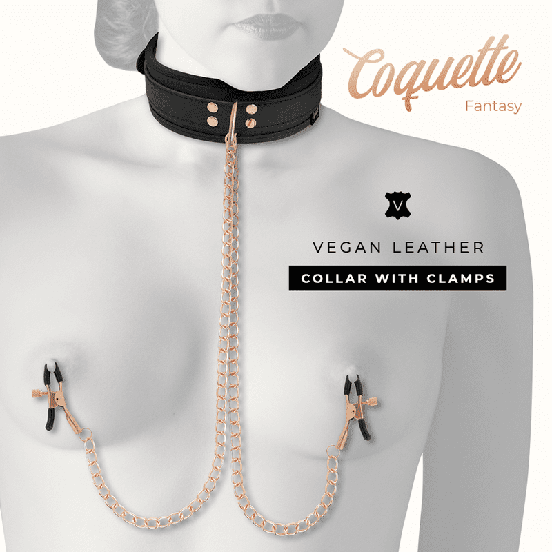 COQUETTE CHIC DESIRE - COLLANA CON PINZA PER CAPEZZOLI FANTASIA CON FODERA IN NEOPRENE - immagine 2
