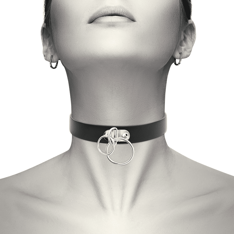 COQUETTE CHIC DESIRE - GIROCOLLO IN PELLE VEGANA CON DOPPIO ANELLO - immagine 2