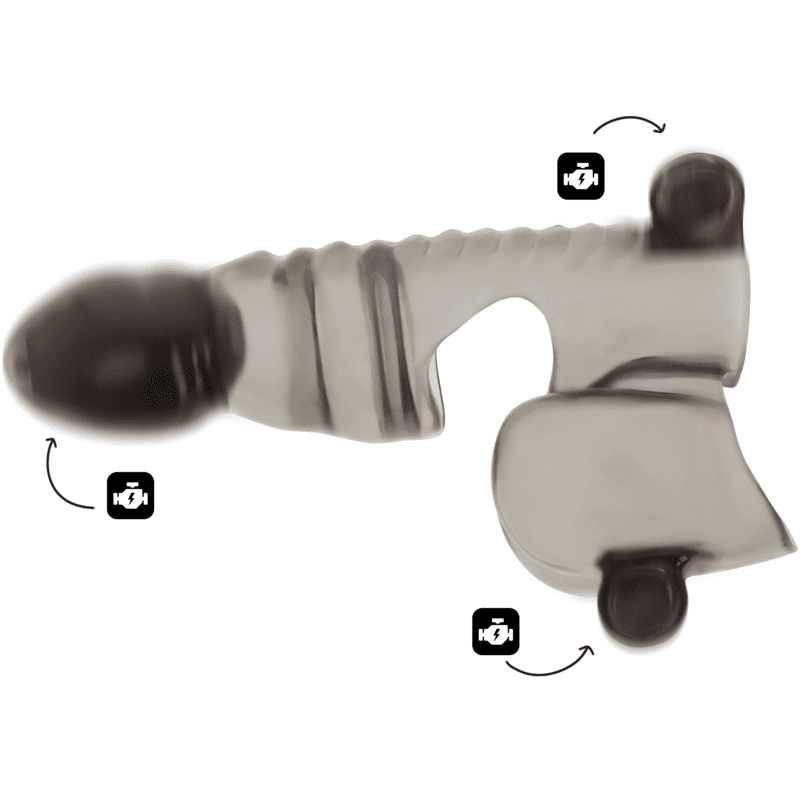OHMAMA - GUAINA PER PENE E TESTICOLI 3 MOTORI - immagine 3