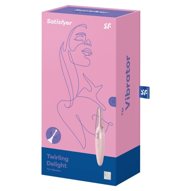 SATISFYER - VIBRATORE TWIRLING DELIGHT CLIT TIP ROSA - immagine 3