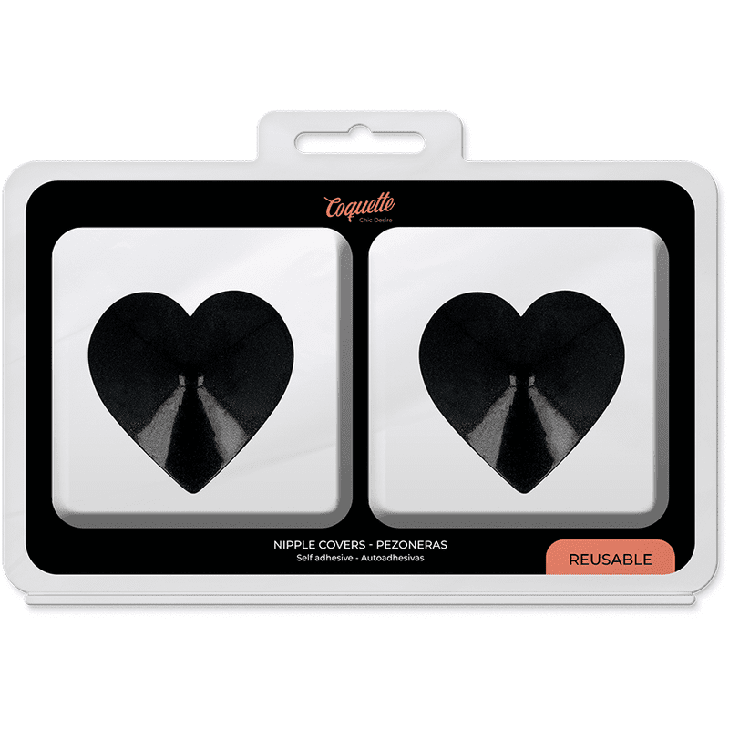 COQUETTE CHIC DESIRE - COPRI CAPEZZOLI BLACK HEARTS - immagine 5