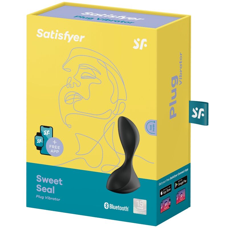 SATISFYER - APP TAPPO VIBRANTE SWEET SEAL NERO - immagine 4