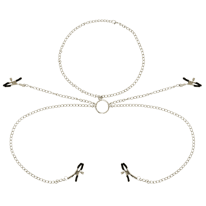 OHMAMA FETISH 4 MORSETTI PER CAPEZZOLI CON COLLANA A CATENA