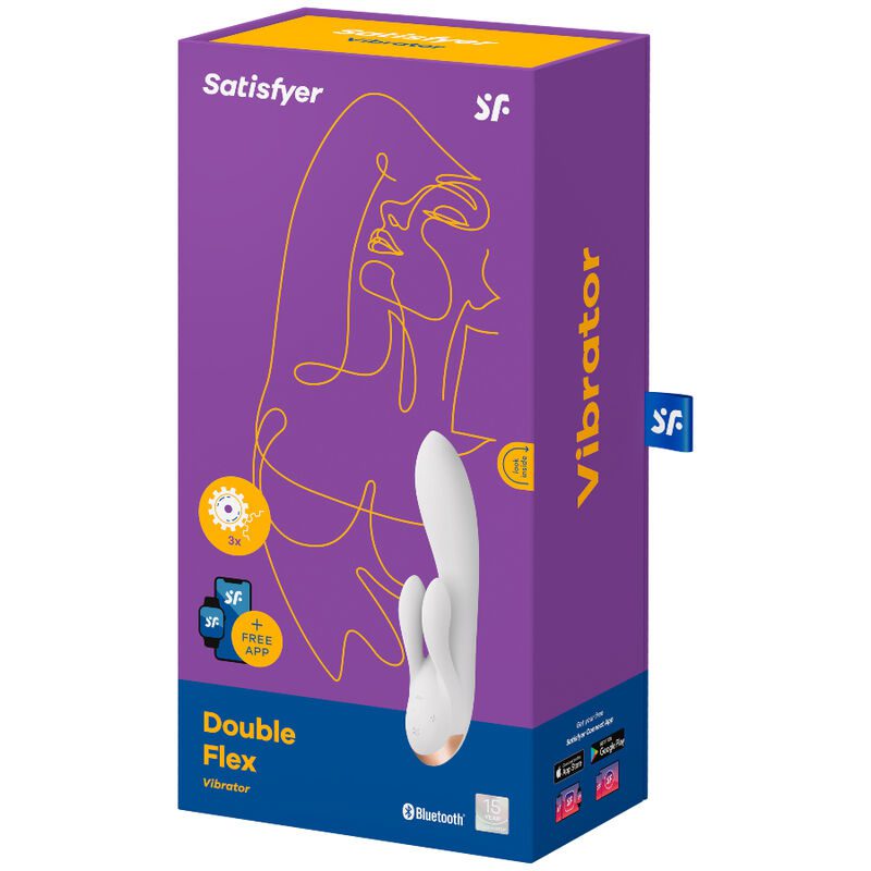 SATISFYER DOUBLE FLEX VIBRADOR APP - BLANCO - immagine 4