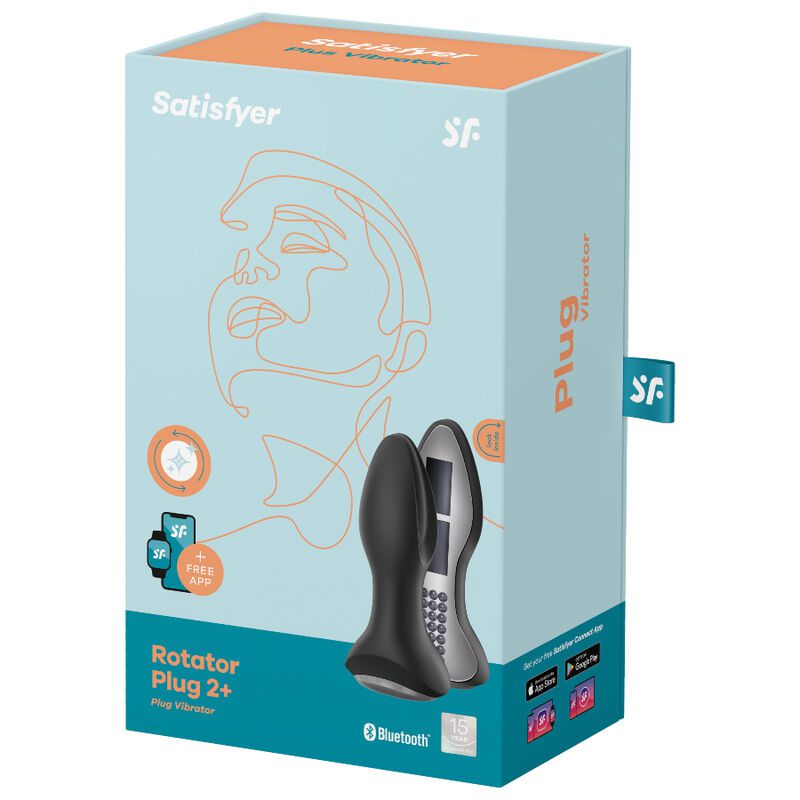 SATISFYER - ROTATOR PLUG 2+ PLUG VIBRADOR APP NEGRO - immagine 5