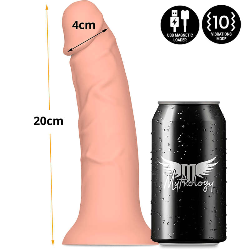 MYTHOLOGY - DILDO ORIGINALE ASHER M - VIBRATORE + TELECOMANDO CON TECNOLOGIA WIRELESS WATCHME - immagine 5