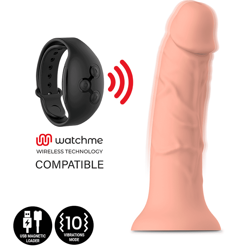 MYTHOLOGY - DILDO ORIGINALE ASHER M - VIBRATORE + TELECOMANDO CON TECNOLOGIA WIRELESS WATCHME - immagine 4