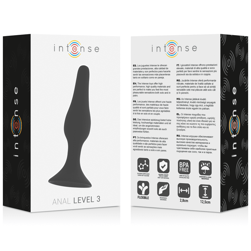 INTENSE - ANALE LIVELLO 3 12,5 CM NERO - immagine 4