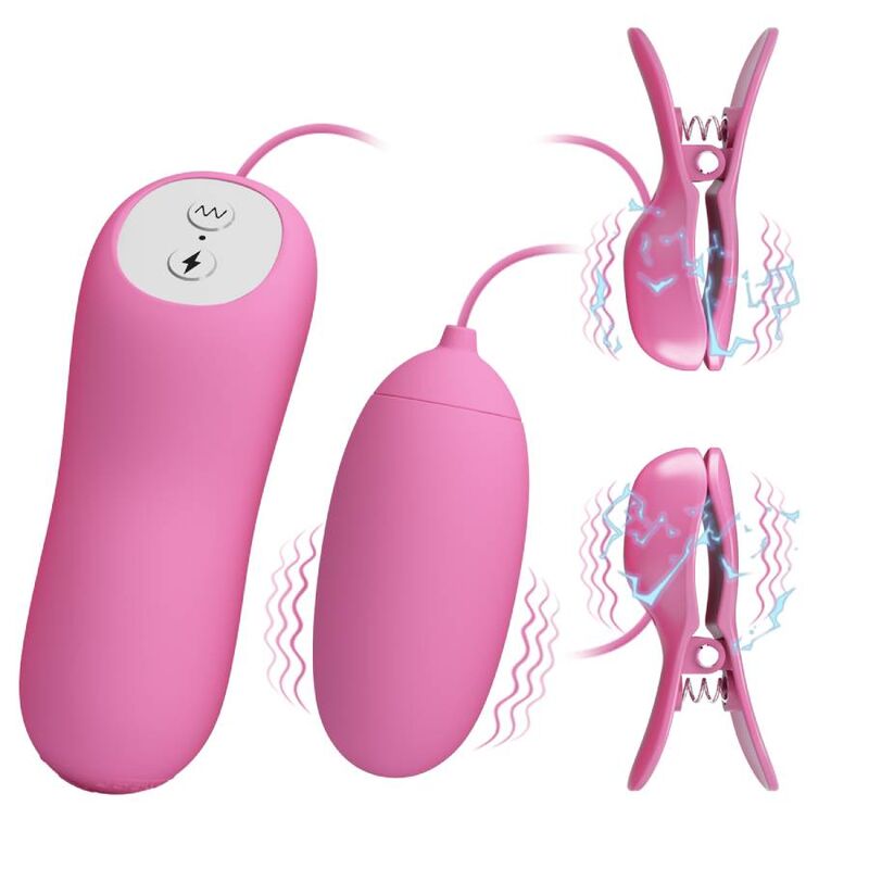 PRETTY LOVE - PINZETTA CON VIBRAZIONE ED ELETTROSHOCK ROSA - immagine 2