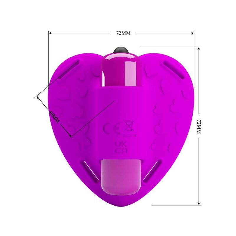 PRETTY LOVE - MASSAGGIATORE PER CLITORIDE HEARTBEAT 10 MODALIT DI VIBRAZIONE VIOLA - immagine 5