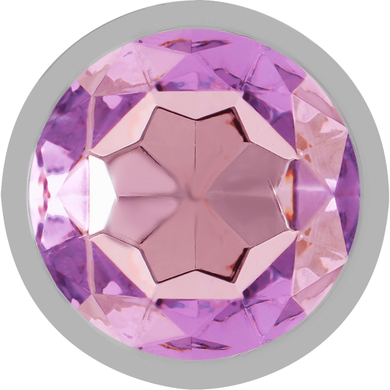 INTENSE - PLUG ANALE IN METALLO ALLUMINIO CON CRISTALLO VIOLA TAGLIA M - immagine 3