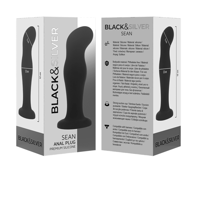 BLACKSILVER - SEAN PLUG ANALE PREMIUM IN SILICONE NERO - immagine 5