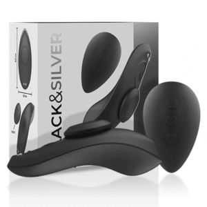 BLACKSILVER - PANTALONE VIBRATORE IN SILICONE RICARICABILE PRESTON NERO