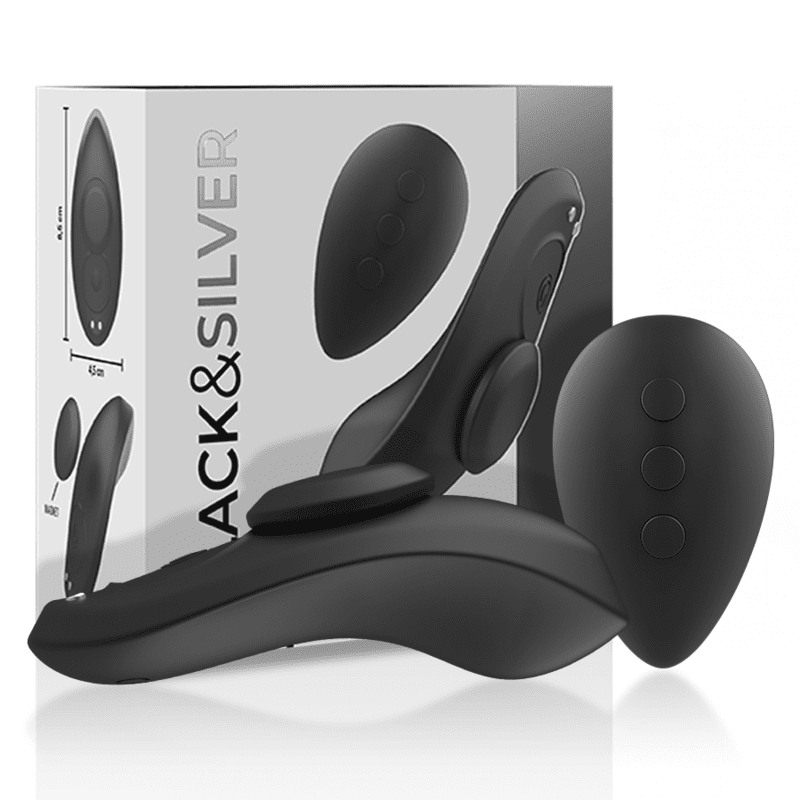 BLACKSILVER - PANTALONE VIBRATORE IN SILICONE RICARICABILE PRESTON NERO