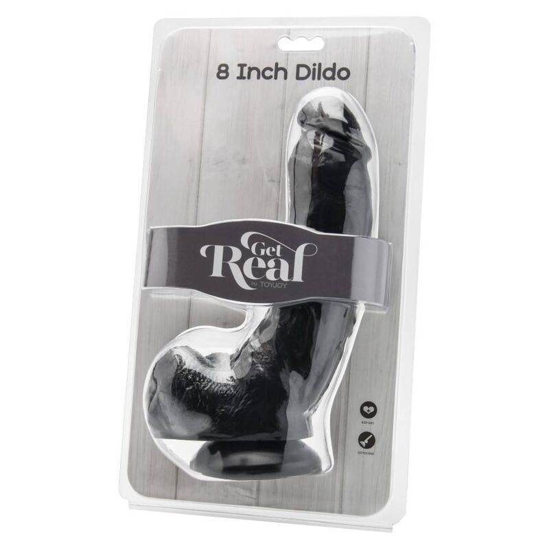 GET REAL - DILDO 20,5 CM CON SFERE NERO - immagine 2