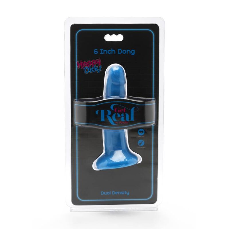 GET REAL - HAPPY DICKS DONG 12 CM BLU - immagine 2