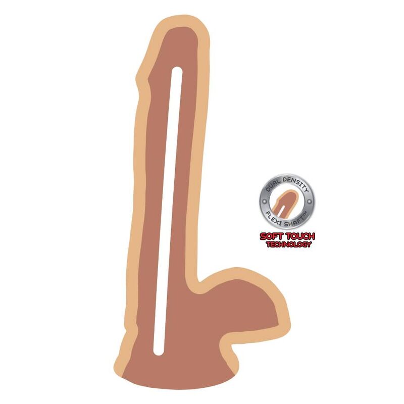GET REAL - DILDO A DOPPIA DENSIT 17 CM PALLE PELLE - immagine 3