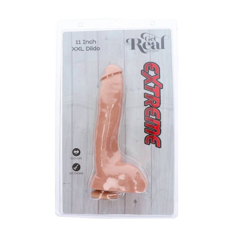 GET REAL - DILDO XXL ESTREMO 28 CM PELLE - immagine 5