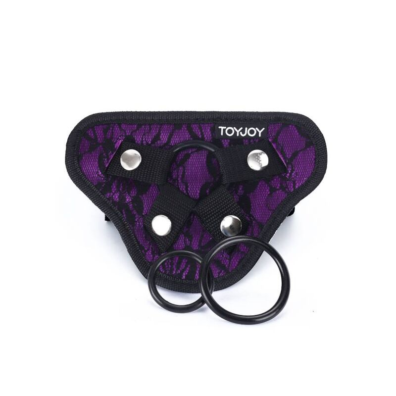 GET REAL - IMBRAGATURA IN PIZZO CON CINTURINO VIOLA - immagine 2
