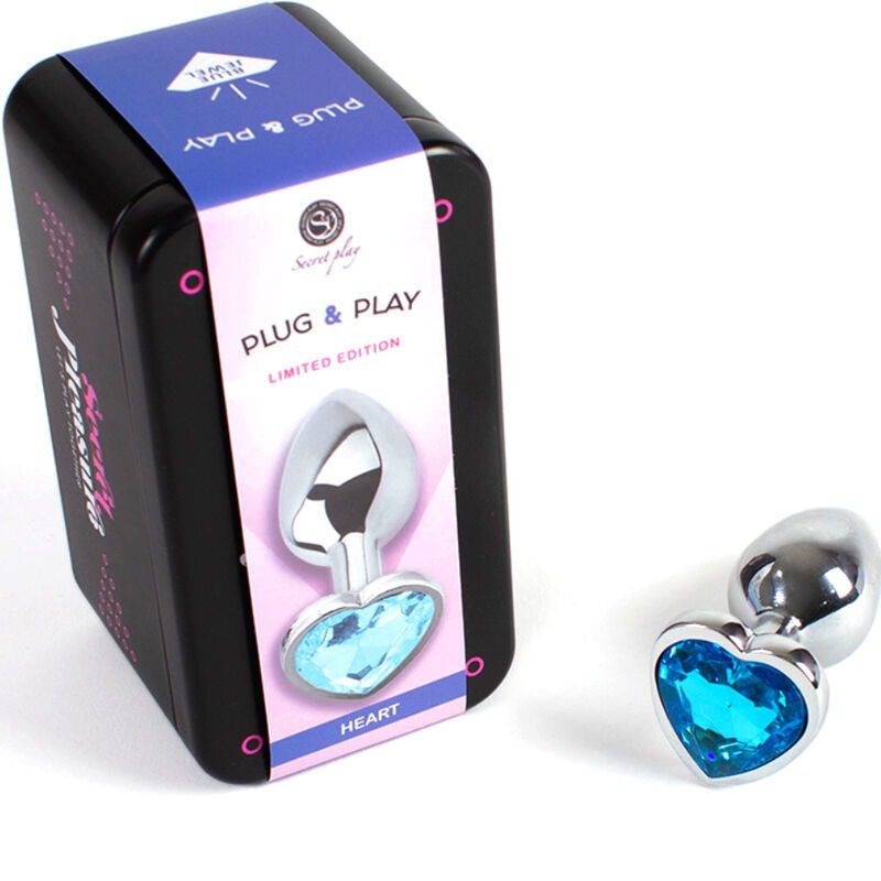 SECRETPLAY - TAPPO IN METALLO CUORE BLU TAGLIA PICCOLO 7 CM - immagine 2
