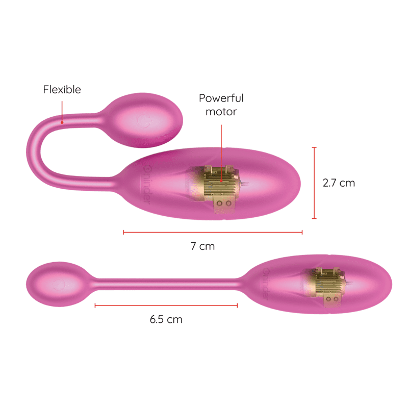 ONINDER - DENVER HUEVO VIBRADOR ROSA 7 X 2.7 CM - APP GRATUITA - immagine 3