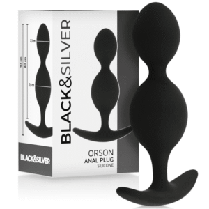 BLACKSILVER - ORSON PLUG IN SILICONE 2 ONDE ANAL 9 CM