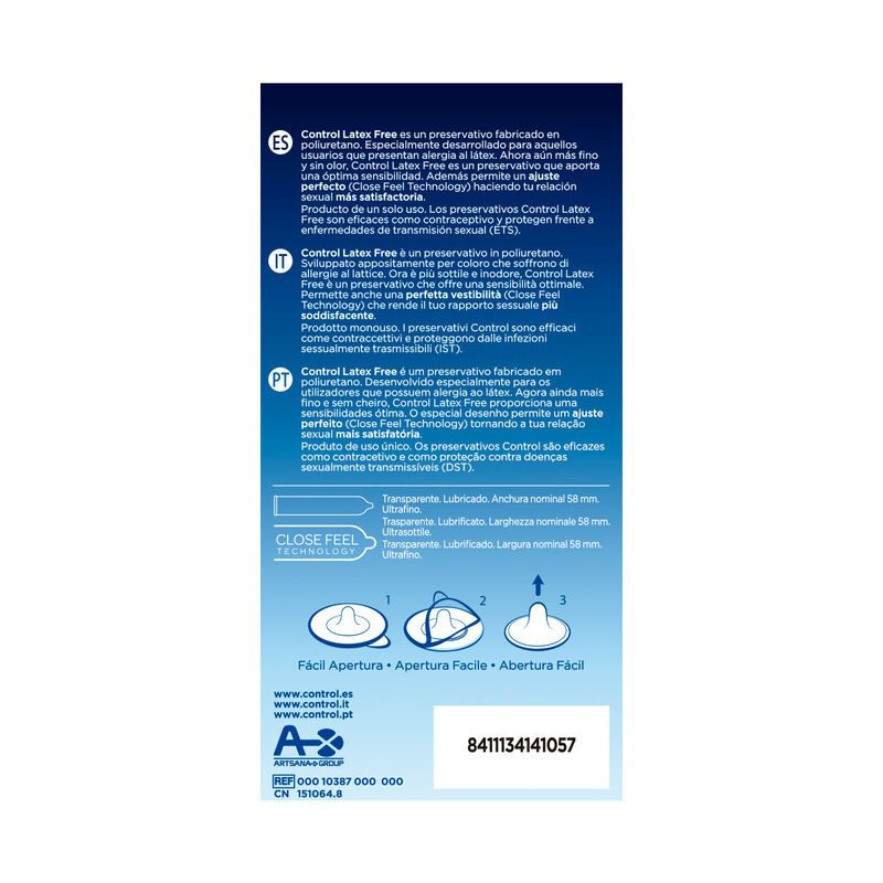 CONTROL - FREE SIN LATEX CONDOMS 5 UNITS - immagine 2