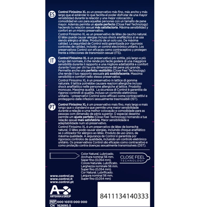 CONTROL - PRESERVATIVI FINISSIMO XL 12 UNITÀ - immagine 2