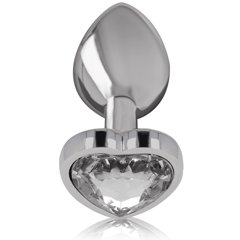INTENSE - PLUG ANALE IN METALLO ALLUMINIO CON CUORE BIANCO TAGLIA S - immagine 2