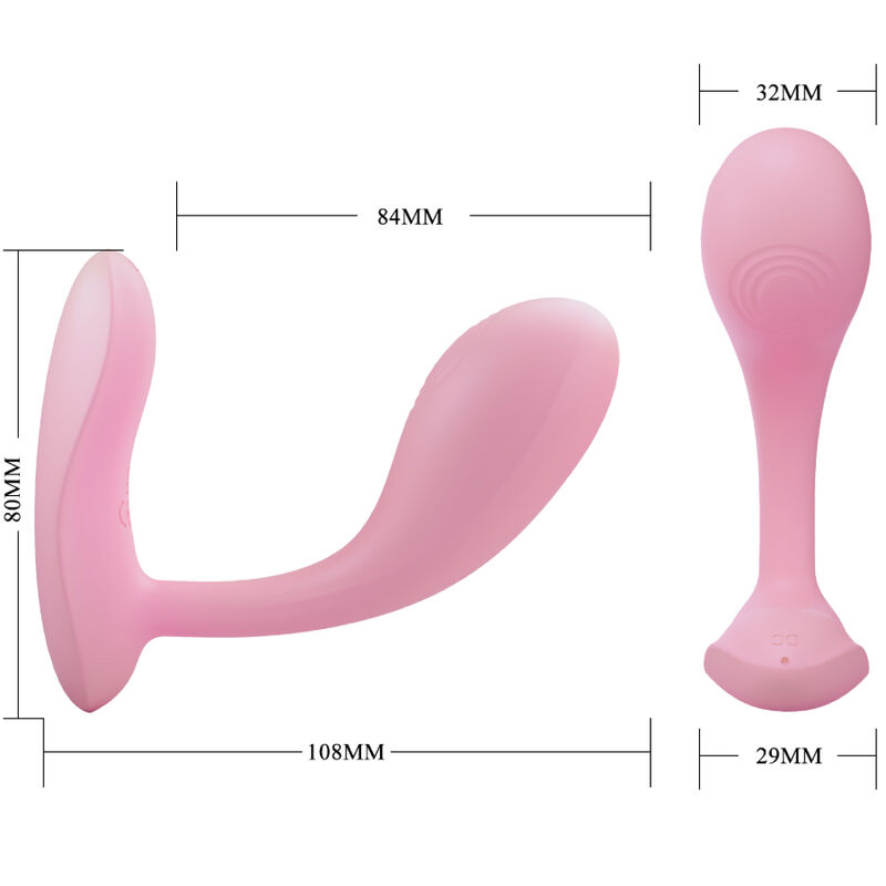 PRETTY LOVE - BAIRD G-SPOT 12 VIBRAZIONI RICARICABILE APP ROSA - immagine 5