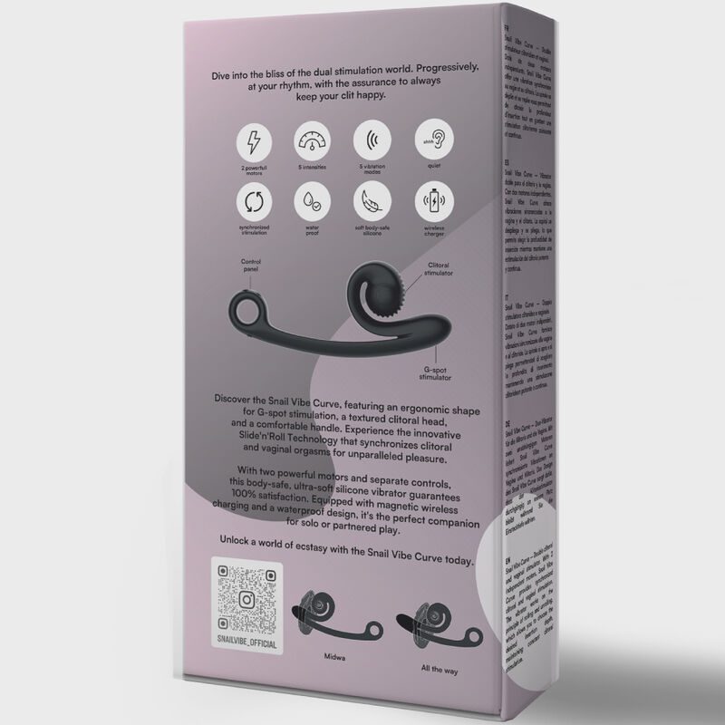 SNAIL VIBE - VIBRATORE CURVA NERO - immagine 5