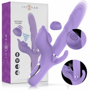 INTENSE - BILLIE VIBRATORE MULTIFUNZIONALE RICARICABILE A SUCCHIO CON PULSANTE VIOLA