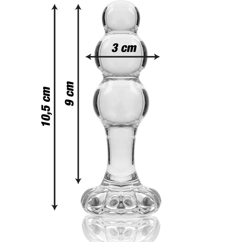 NEBULA SERIES BY IBIZA - MODELO 1 PLUG CRISTAL TRANSPARENTE 10.5 CM -O- 3 CM - immagine 3