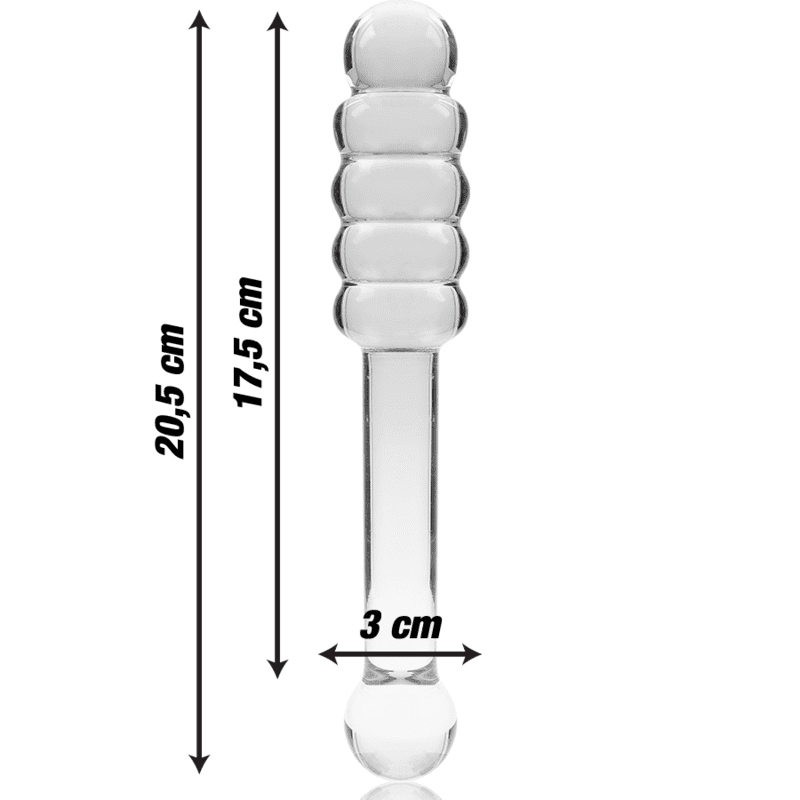 NEBULA SERIES BY IBIZA - MODELO 20 DILDO CRISTAL TRANSPARENTE 20.5 CM -O- 3 CM - immagine 3