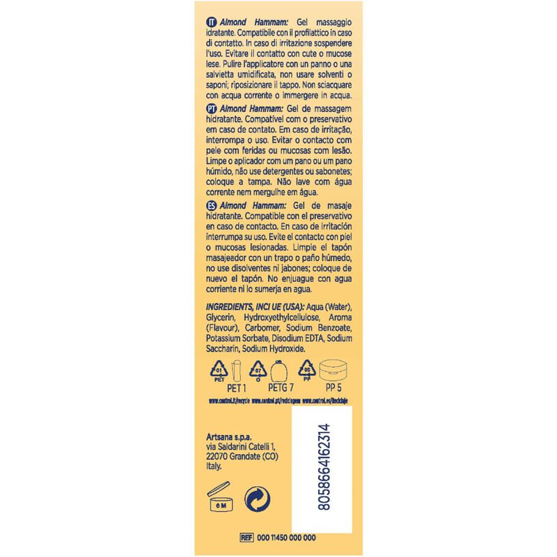 CONTROL - GEL DA MASSAGGIO HAMMAM ALLE MANDORLE 3 IN 1 200 ML - immagine 2