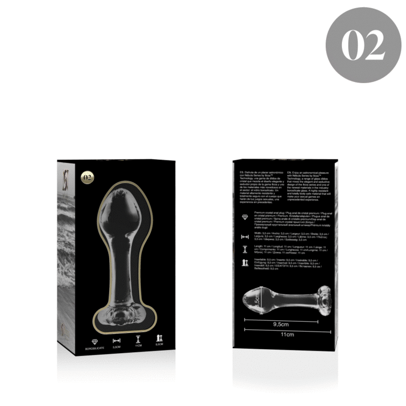 NEBULA SERIES BY IBIZA - MODELO 2 PLUG CRISTAL TRANSPARENTE 11 CM -O- 3.5 CM - immagine 4