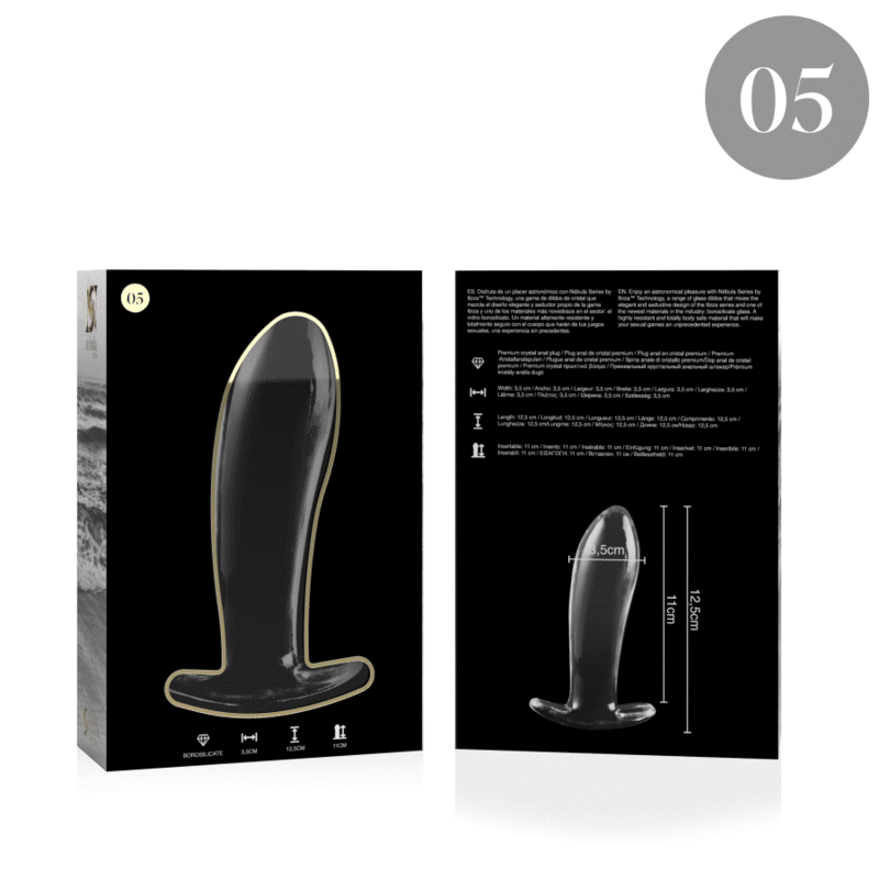 NEBULA SERIES BY IBIZA - MODELO 5 PLUG CRISTAL TRANSPARENTE 12.5 CM -O- 3.5 CM - immagine 4