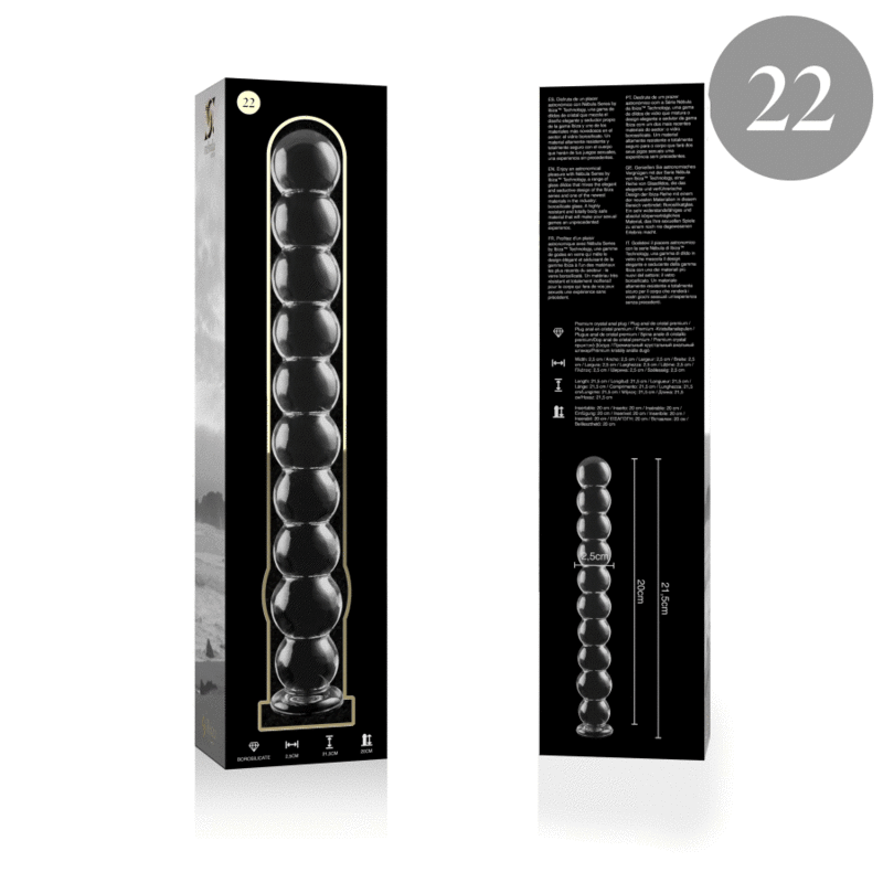 NEBULA SERIES BY IBIZA - MODELO 22 DILDO CRISTAL TRANSPARENTE 21.5 CM -O- 2.5 CM - immagine 4