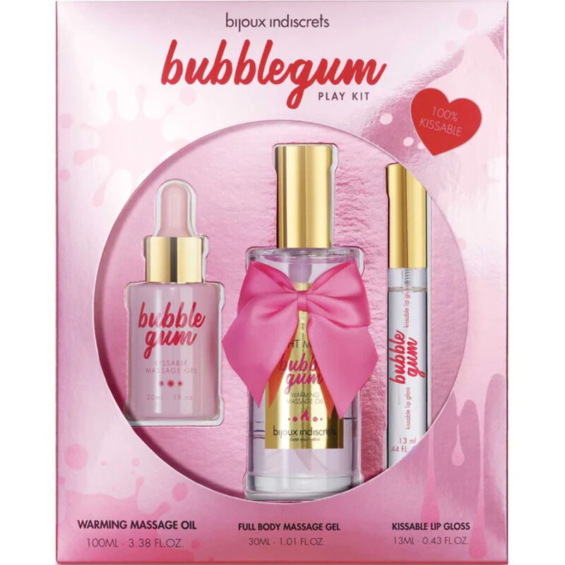 BIJOUX INDISCRETS - KIT BUBBLEGUM PLAY CON OLIO GEL E LUCIDA LABBRA