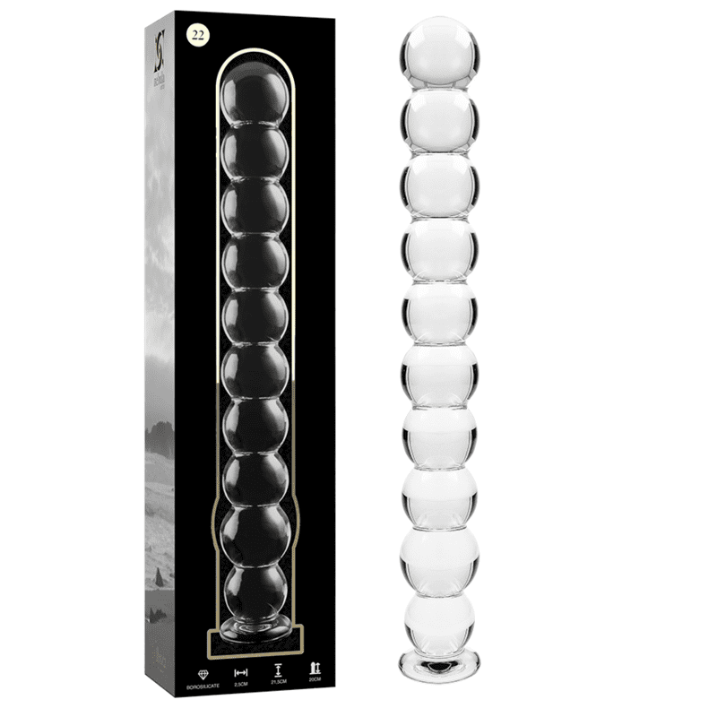 NEBULA SERIES BY IBIZA - MODELO 22 DILDO CRISTAL TRANSPARENTE 21.5 CM -O- 2.5 CM