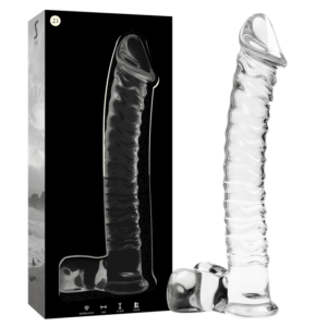 NEBULA SERIES BY IBIZA - MODELO 23 DILDO CRISTAL TRANSPARENTE 21.5 CM -O- 4 CM