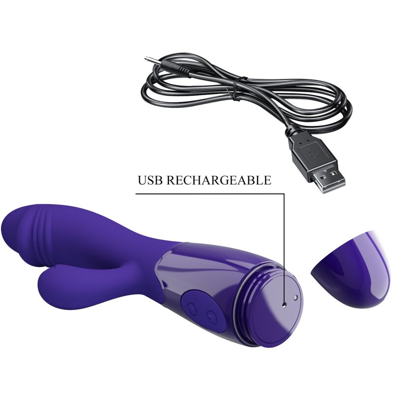 PRETTY LOVE - VIBRATORE SNAPPY YOUTH E STIMOLATORE DEL PUNTO G VIOLETTO - immagine 5