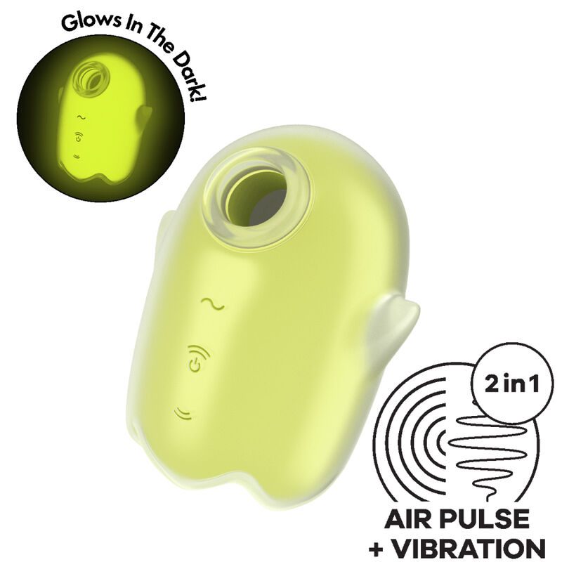 SATISFYER - GLOWING GHOST AIR PULSE VIBRADOR AMARILLO - immagine 4