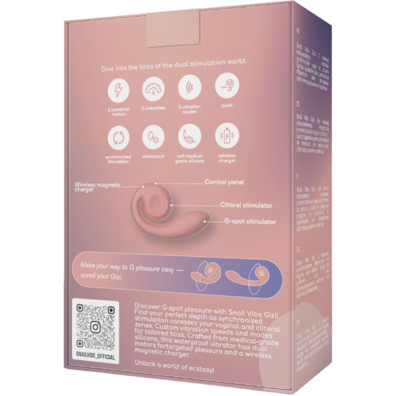 SNAIL VIBE - GIZI ESTIMULADOR DUAL ROSA - immagine 5