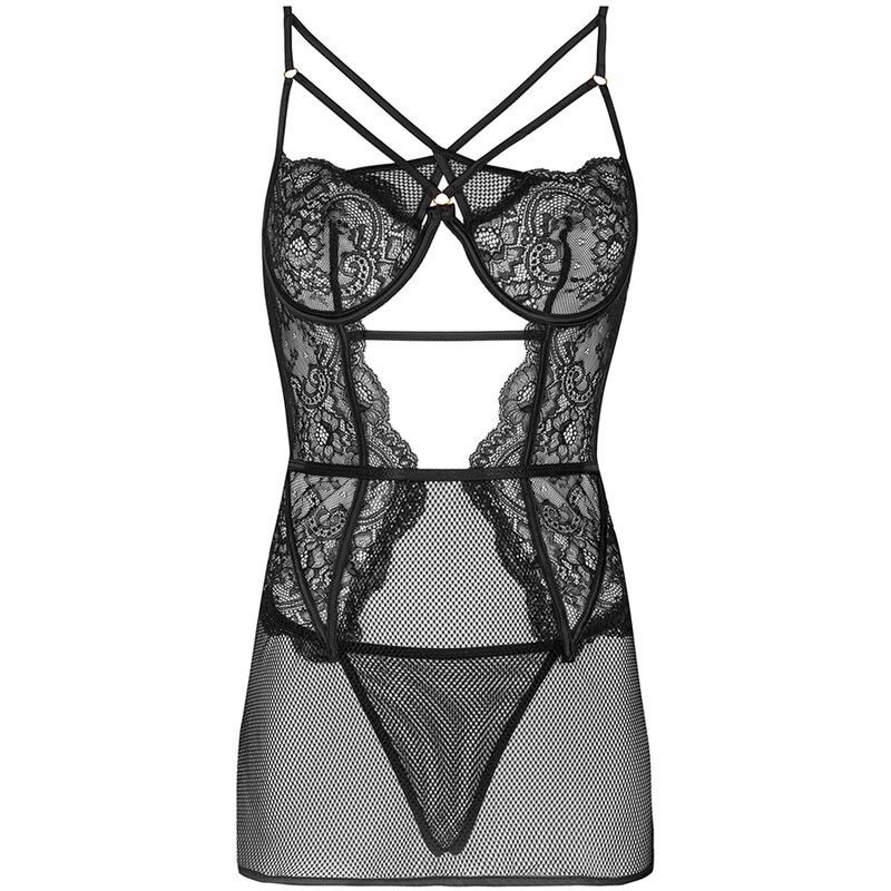 LIVCO CORSETTI FASHION - BARIRIN LC 90633 FALDA + PANTY NEGRO - immagine 3