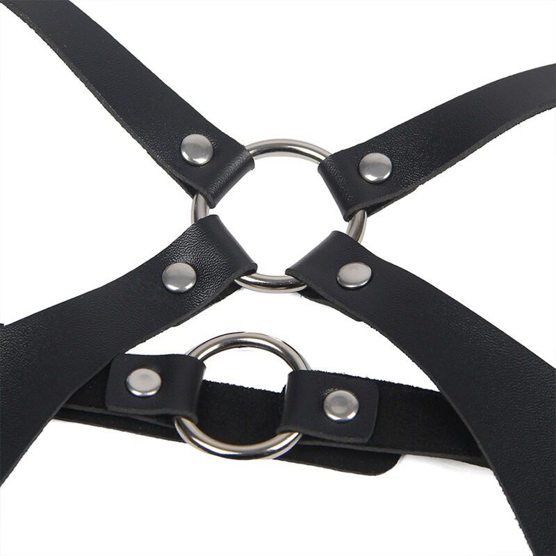 SUBBLIME - IMBRACATURA COMPLETA CON FIBBIE IN PELLE NERA TAGLIA UNICA - immagine 5