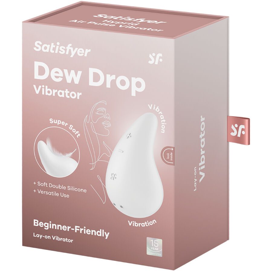 SATISFYER - DEW DROP VIBRADOR LAY-ON BLANCO - immagine 5