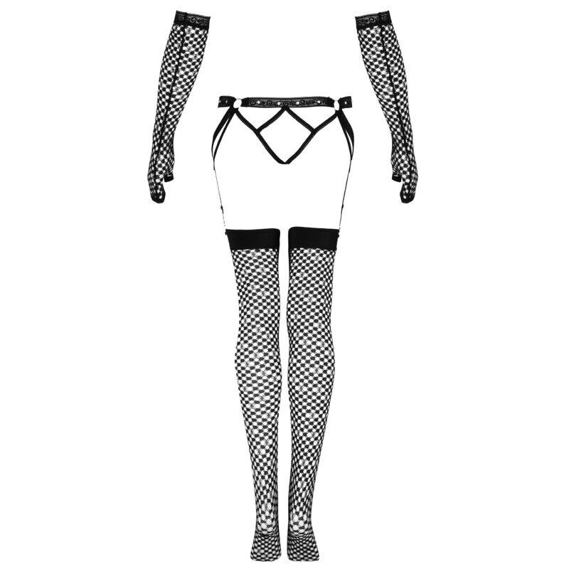 LIVCO CORSETTI FASHION - NEMALIA SET LIGUERO + MEDIAS + GUANTES NEGRO - immagine 5