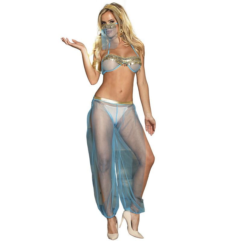 SUBBLIME - SET DE LENCERIA INDIA STYLE AZUL S/M - immagine 2